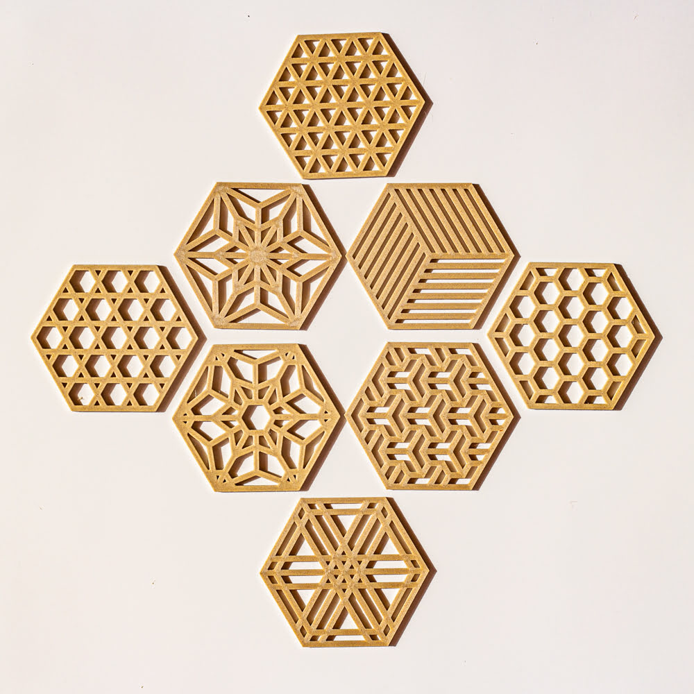 Geometrischer Untersetzer 3D Druck Deko - Geometrische Untersetzer